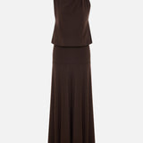 Draped Viscose Jersey Maxi Dress