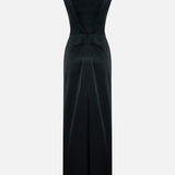 Deep V-Back Rayon Maxi Dress