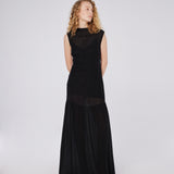 Crinkle Contrast Maxi Dress