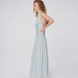 Cowl Drape Smocked Waist Dress