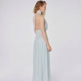 Cowl Drape Smocked Waist Dress