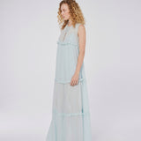 Tiered Viscose Maxi Dress