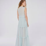 Tiered Viscose Maxi Dress