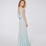 Cowl Drape Buckle Dress
