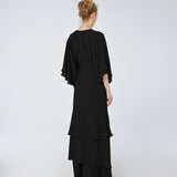 Deep V-neck Viscose Maxi Dress