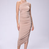 One Shoulder Gathered Dress