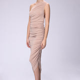 One Shoulder Gathered Dress