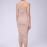 One Shoulder Gathered Dress