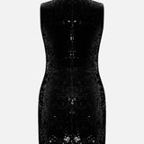 Sequin Pleated Mini Dress