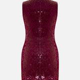 Sequin Pleated Mini Dress